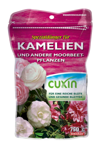 CUXIN DCM Spezialdünger für Kamelien und andere Moorbeetpflanzen 750 g