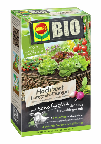 COMPO Bio Hochbeet Dünger mit Schafwolle 750g