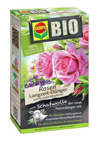 COMPO Bio Rosen Dünger mit Schafwolle 2kg