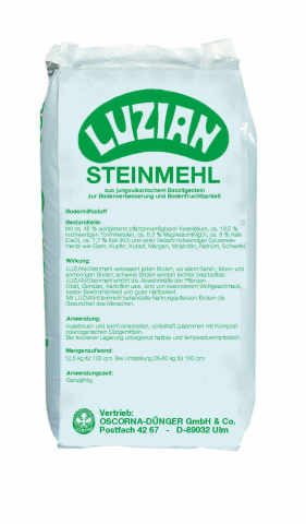 OSCORNA Luzian-Steinmehl 12,5 kg | Bodenhilfsstoff