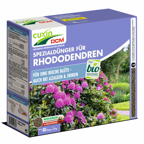 CUXIN DCM Spezialdünger für Rhododendron, Azaleen, Eriken Minigran 3 kg